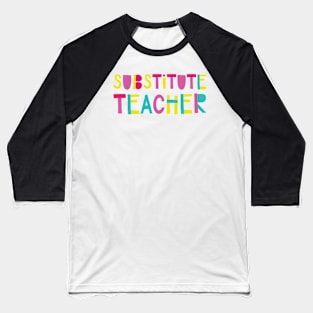 Substitute Teacher Gift Idea Cute Back to School Baseball T-Shirt